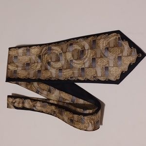 Men's COCKTAIL COLORS Goldtone UNIQUELY Design Necktie.
